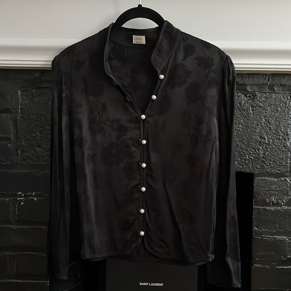 Wilfred Silk Blouse with Pearl Buttons